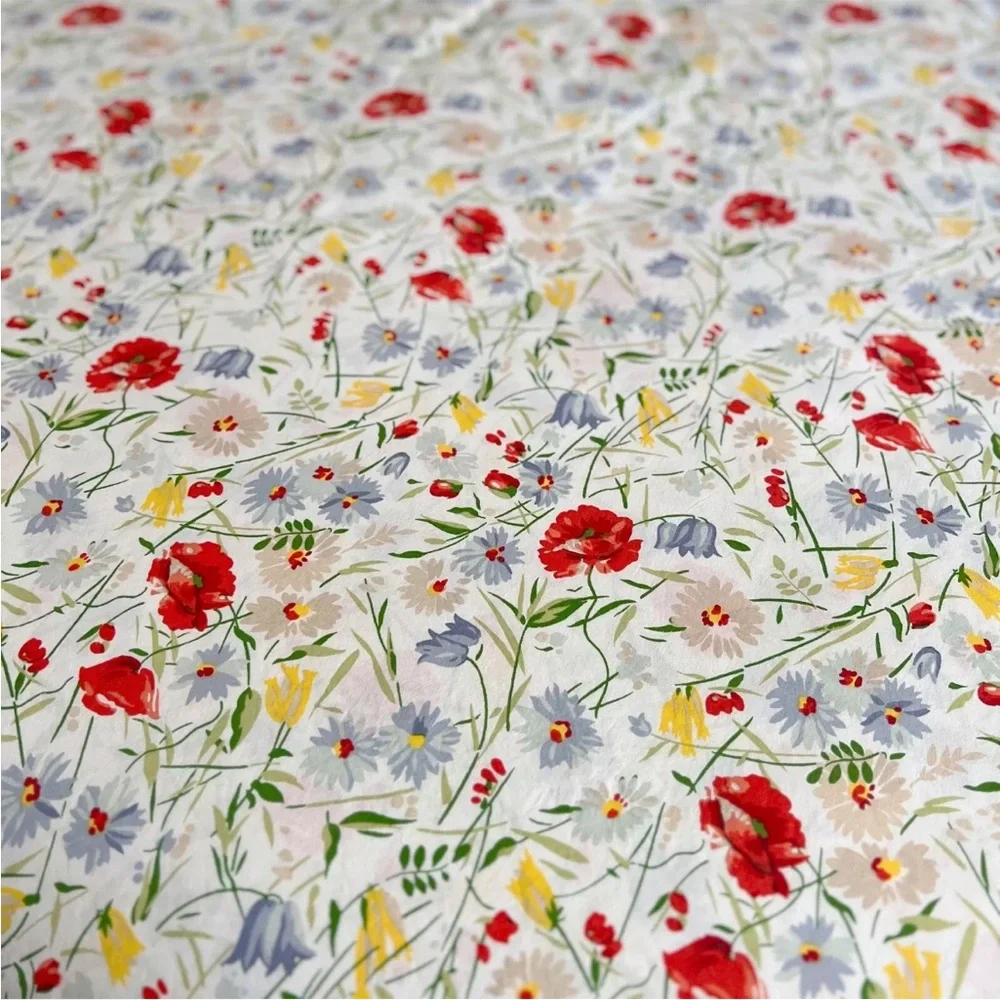 RARE Ralph Lauren Georgica Gardens KING Duvet Cover RL Floral Cotton Spring Blue